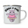 10oz White Enamel Mug - Strike a pose 16