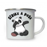 10oz White Enamel Mug - Strike a pose 15