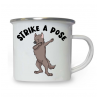 10oz White Enamel Mug - Strike a pose 14