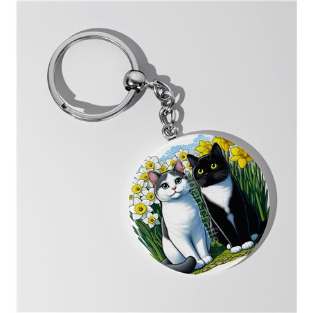 Round Keyring  - TUX(4)