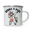 10oz White Enamel Mug - Strike a pose 12