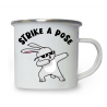 10oz White Enamel Mug - Strike a pose 9