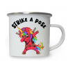 10oz White Enamel Mug - Strike a pose 8