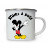 10oz White Enamel Mug - Strike a pose 5