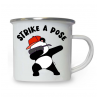 10oz White Enamel Mug - Strike a pose 4