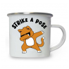 10oz White Enamel Mug - Strike a pose 3