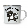 10oz White Enamel Mug - Strike a pose 2