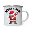 10oz White Enamel Mug - Strike a pose 1