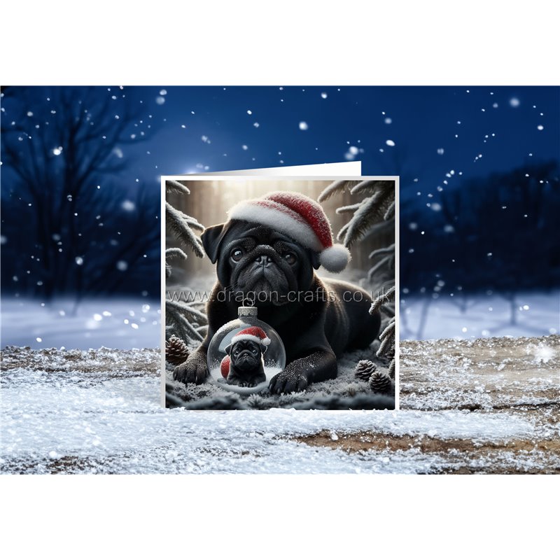 Xmas Card- pug (5)