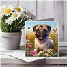 Greeting Card Matt 145x145mm - Pug(3)