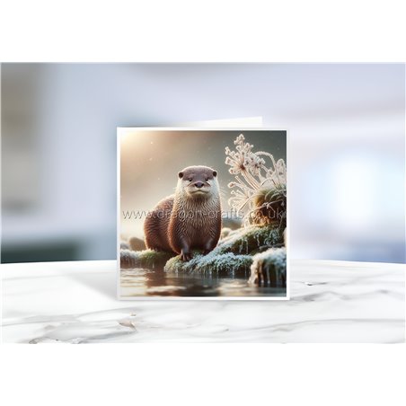 Greeting Card - Matt - 145x145mmOtter (1)