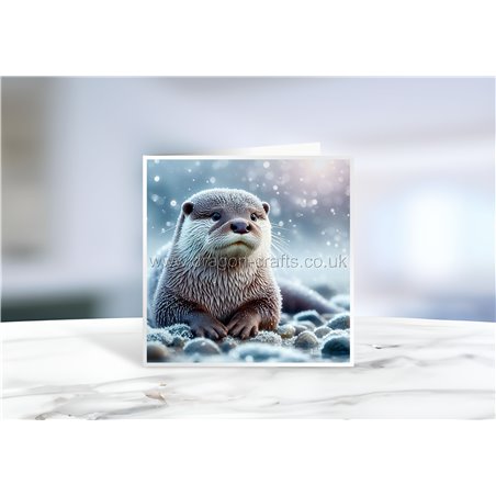 Greeting Card - Matt - 145x145mmOtter (10)