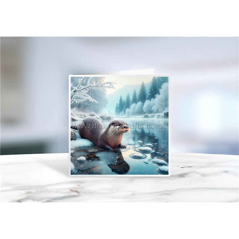 Greeting Card - Matt - 145x145mmOtter (4)