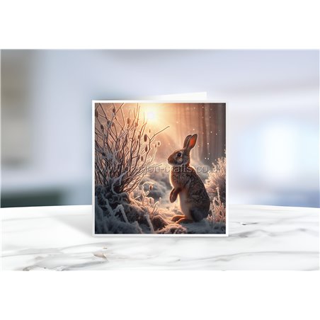 Greeting Card - Matt - 145x145mmRabbit (15)