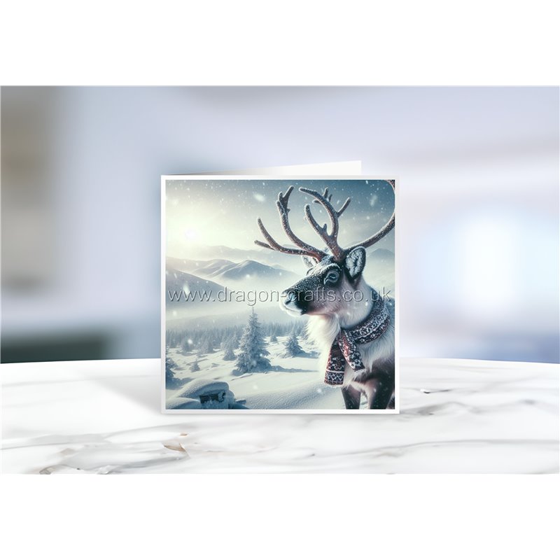 Greeting Card - Matt - 145x145mmreindeer (2)