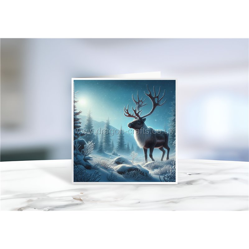 Greeting Card - Matt - 145x145mmreindeer (3)