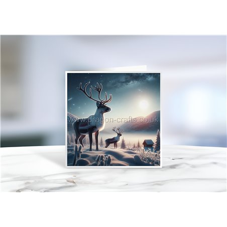 Greeting Card - Matt - 145x145mmreindeer (5)