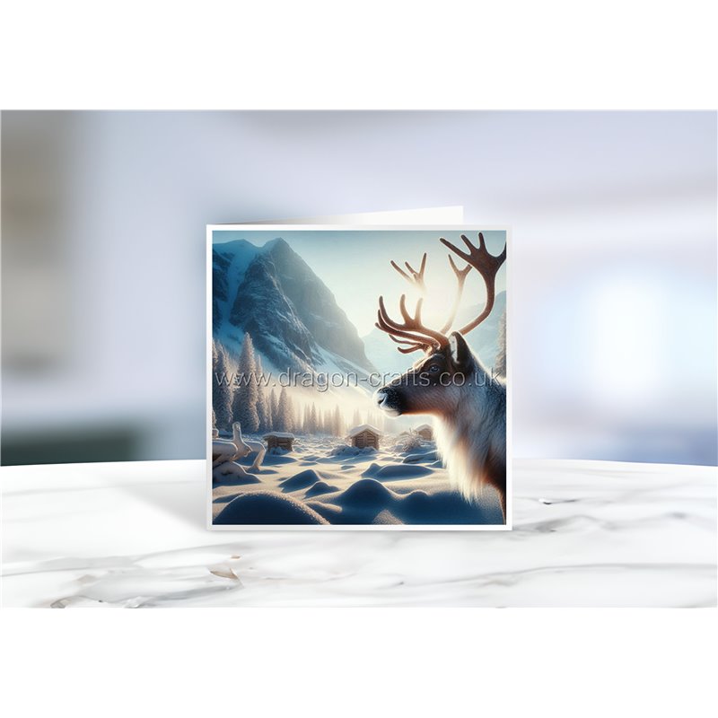 Greeting Card - Matt - 145x145mmreindeer (8)