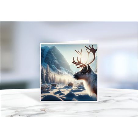 Greeting Card - Matt - 145x145mmreindeer (8)