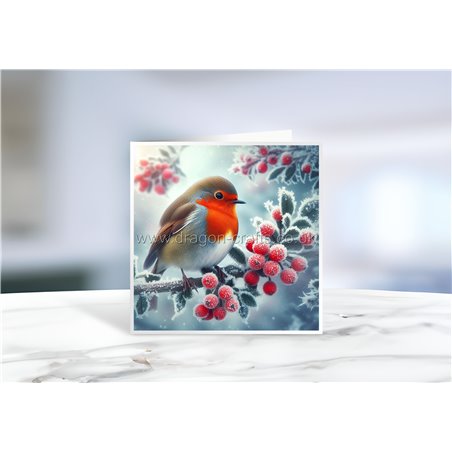 Greeting Card - Matt - 145x145mmRobin (17)