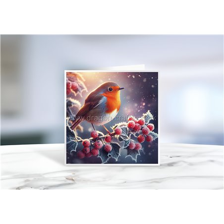 Greeting Card - Matt - 145x145mmRobin (5)