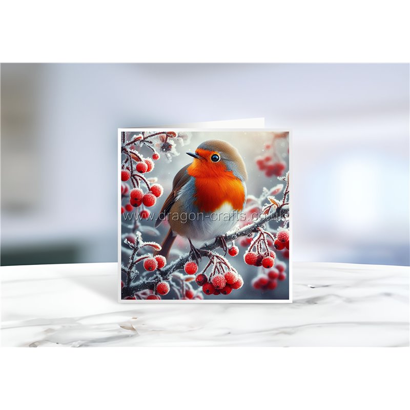 Greeting Card - Matt - 145x145mmRobin (8)