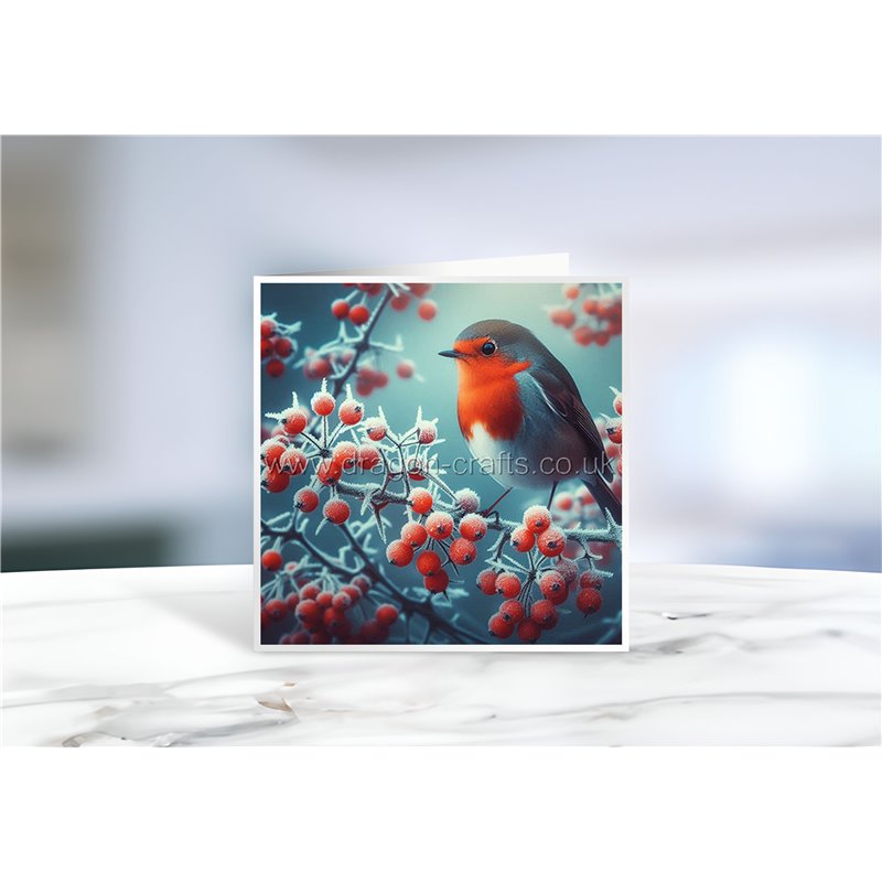 Greeting Card - Matt - 145x145mmRobin (9)