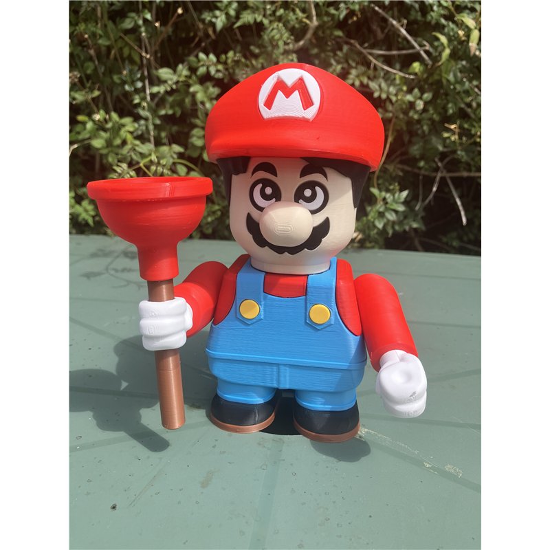 Chunky Mario 3D Printed Display Model | Gamer Collectible Figure