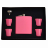 6 oz Black Hip Flask Gift Set  