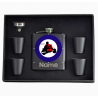 6 oz Black Hip Flask Gift Set  