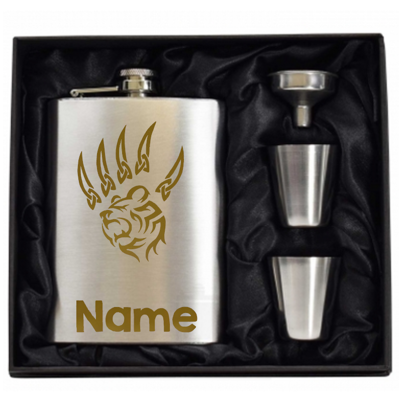 8 oz Hip Flask Gift Set