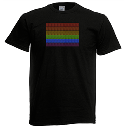 T Shirt - Rhinestone Pride Flag