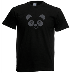 T Shirt - Rhinestone choice Panda Face
