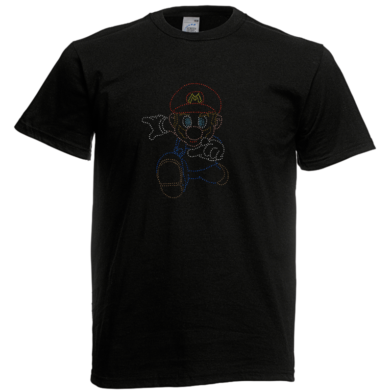 T Shirt - Rhinestone Mario