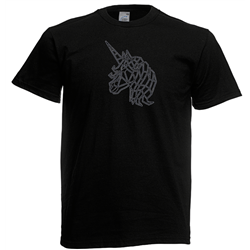 T Shirt - Rhinestone choice Geo Unicorn