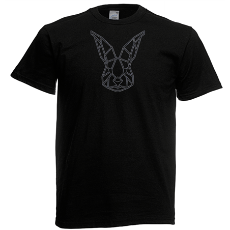 T Shirt - Rhinestone choice Geo Rabbit
