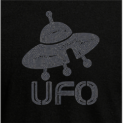 T Shirt - Rhinestone choice UFO