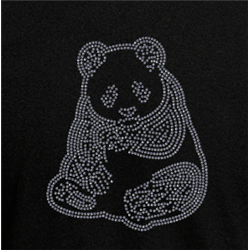 T Shirt - Rhinestone choice Panda