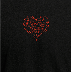 T Shirt - Rhinestone choice Heart