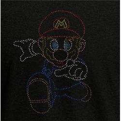T Shirt - Rhinestone Mario