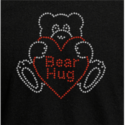 T Shirt - Rhinestone Hug Me Bear