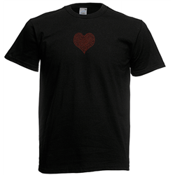 T Shirt - Rhinestone choice Heart