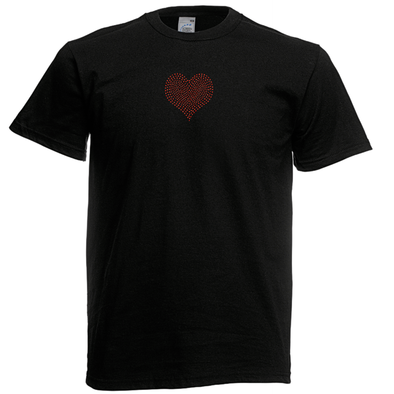 T Shirt - Rhinestone choice Heart