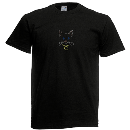 T Shirt - Rhinestone choice Cat