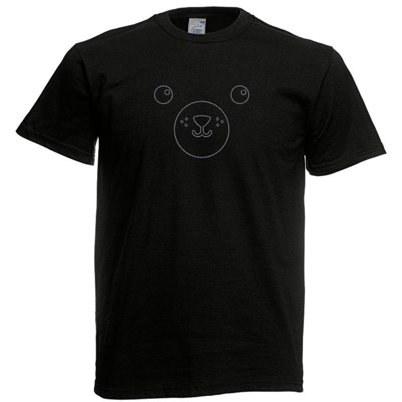 T Shirt - Rhinestone choice Bear face