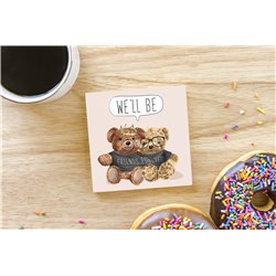 Teddy Bear TB(23) Ceramic Coaster - 10cm