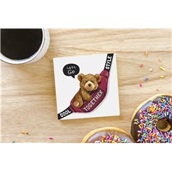 Teddy Bear TB(27) Ceramic Coaster - 10cm