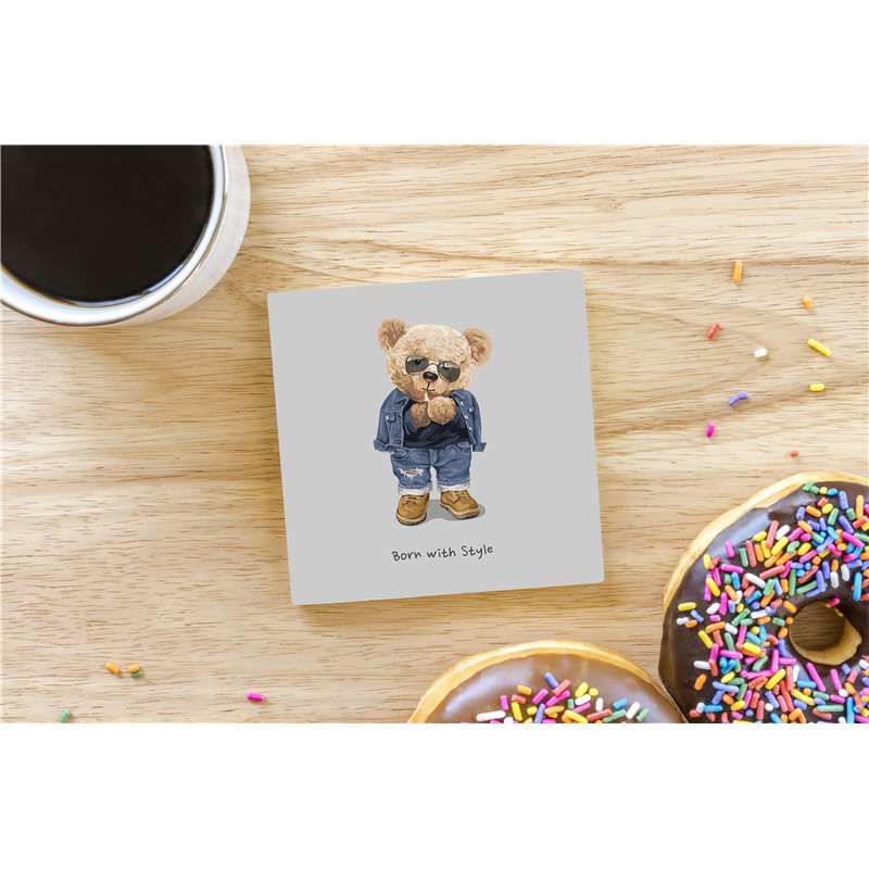 Teddy Bear TB(38) Ceramic Coaster - 10cm