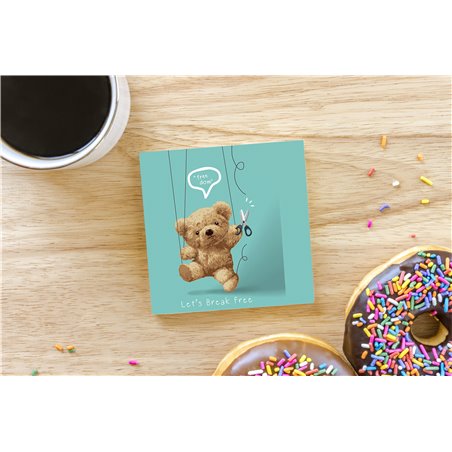 Teddy Bear TB(39) Ceramic Coaster - 10cm