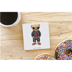 Teddy Bear TB(66) Ceramic Coaster - 10cm